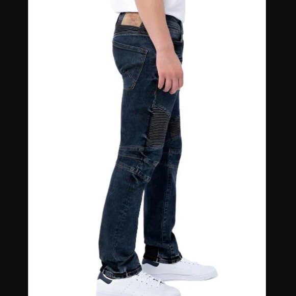 Parasuco Denim Cult Denim Men Moto TKY Dark 38 IN32 Jeans Ribbed Detailing - Picture 2 of 11